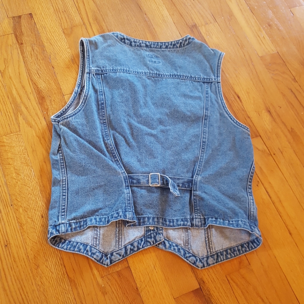 Vintage Blue Jean Vest - Picture 6 of 8